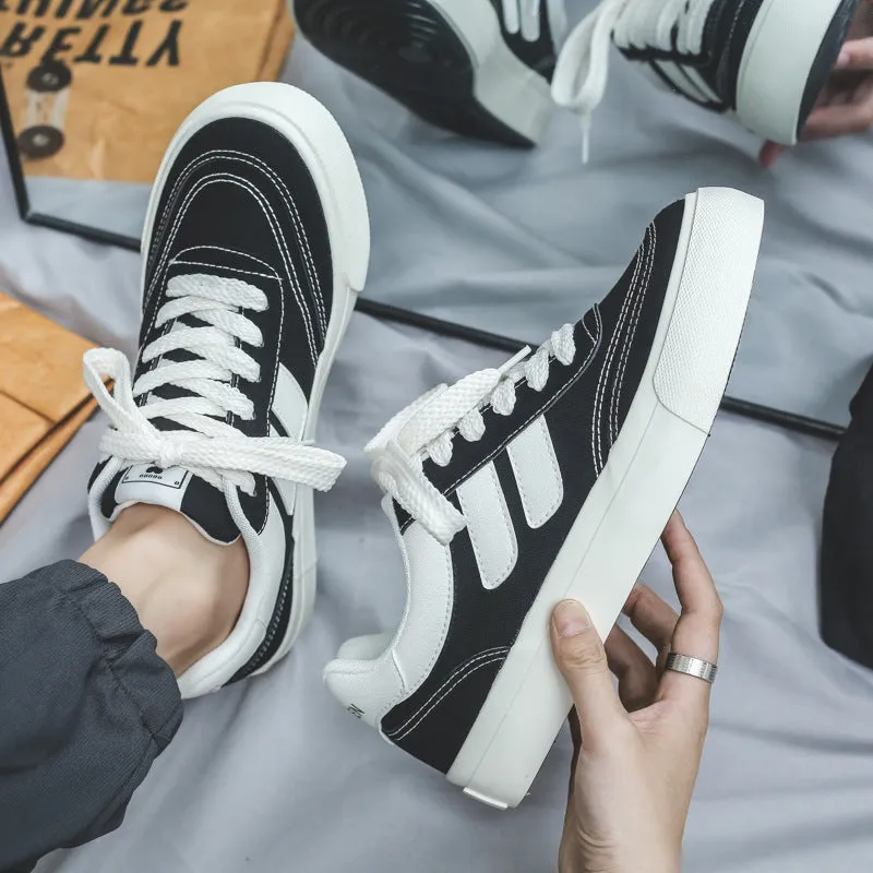 Scarpe da skate casual piatte in tela traspirante moda uomo  NEW   