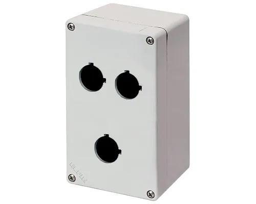 Scatola Pulsantiera Alluminio M4 92x152x100, 3 fori Ø 22, con entrata cavo - ELFIN 040C0915-1EP3C 