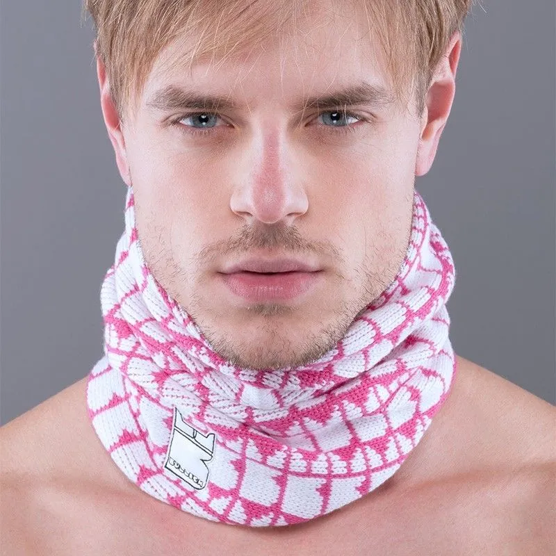 SCIARPE, FOULARD E COLLI  BULLISH GORRO LARGE PATTERN PAPB 027719 WHITE FUXIA