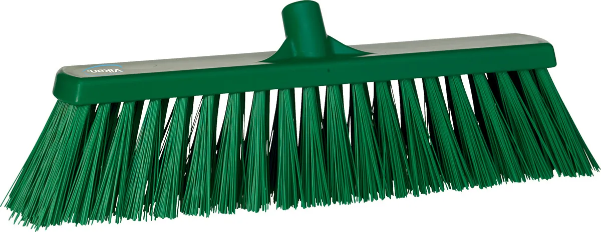 Scopa di colore Verde Vikan, con setole in PET di 109mm