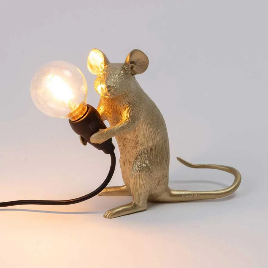 Seletti  Lampada da tavolo in resina a forma di topo Mouse - 40W - 3000k Luce Calda