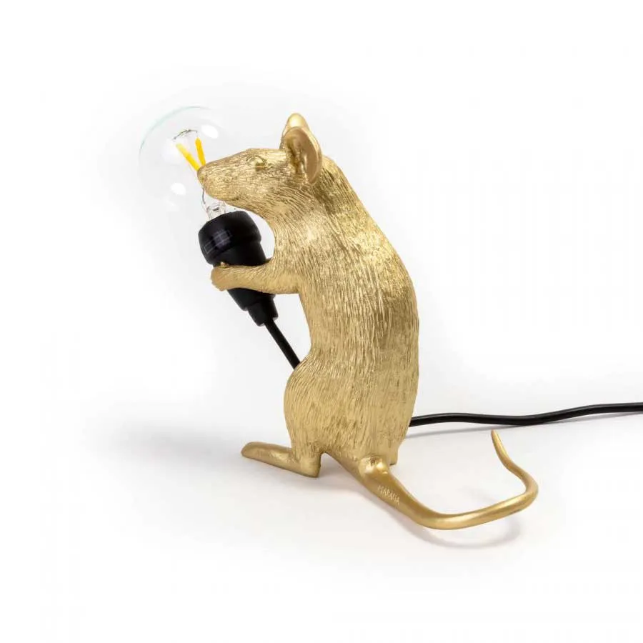 Seletti  Lampada da tavolo in resina a forma di topo Mouse - 40W - 3000k Luce Calda