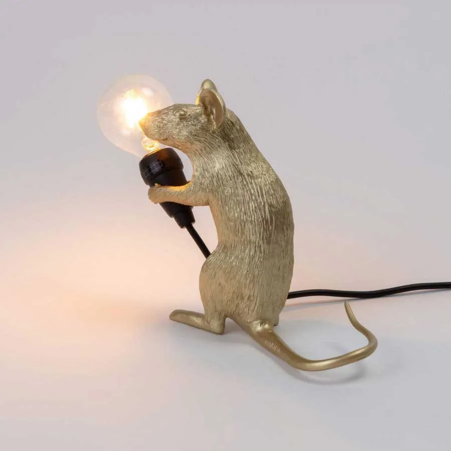 Seletti  Lampada da tavolo in resina a forma di topo Mouse - 40W - 3000k Luce Calda