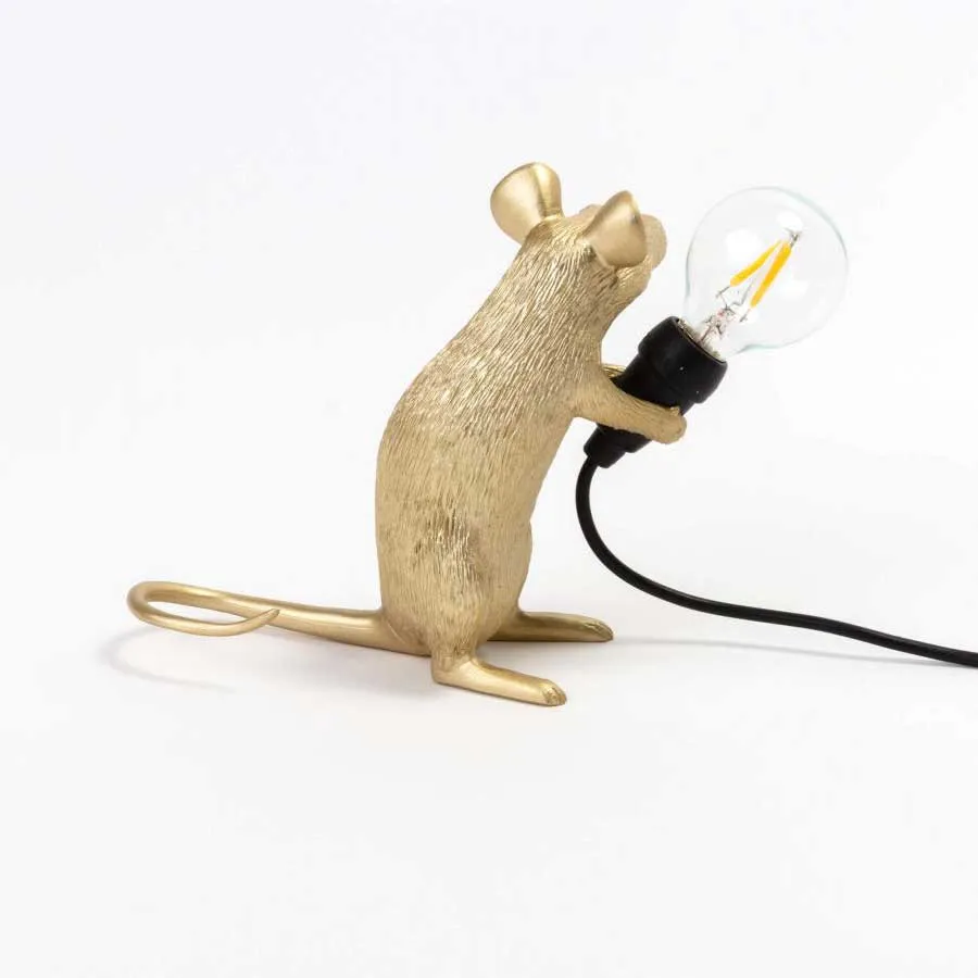 Seletti  Lampada da tavolo in resina a forma di topo Mouse - 40W - 3000k Luce Calda