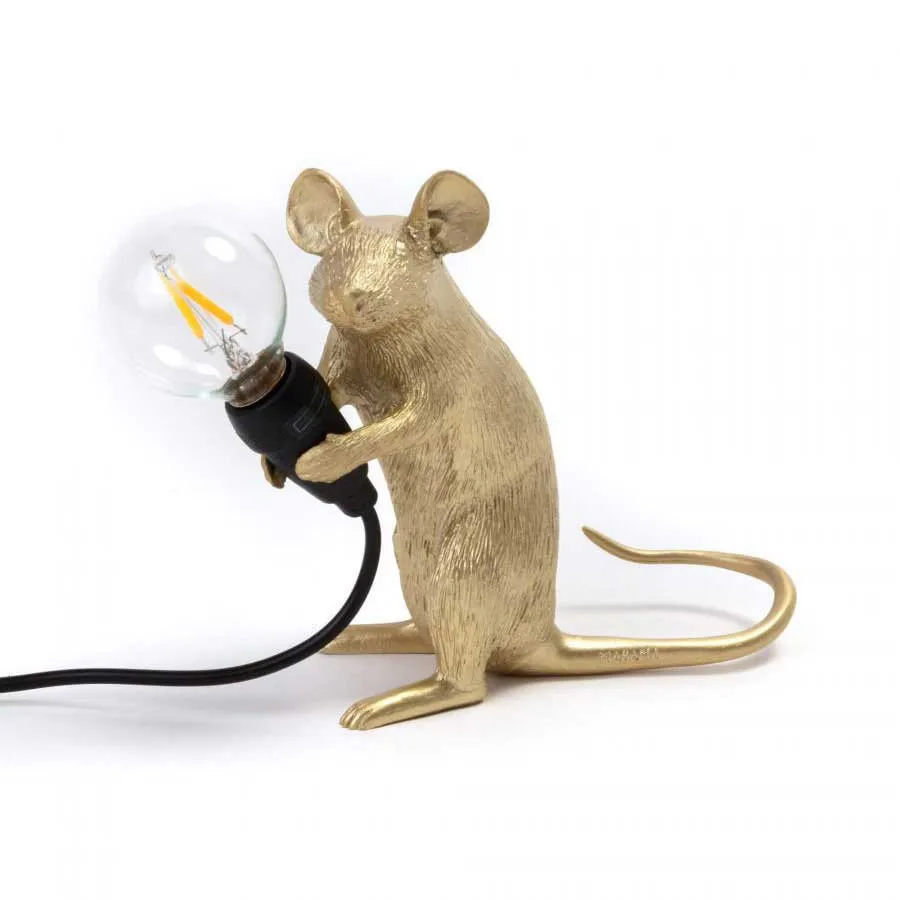 Seletti  Lampada da tavolo in resina a forma di topo Mouse - 40W - 3000k Luce Calda