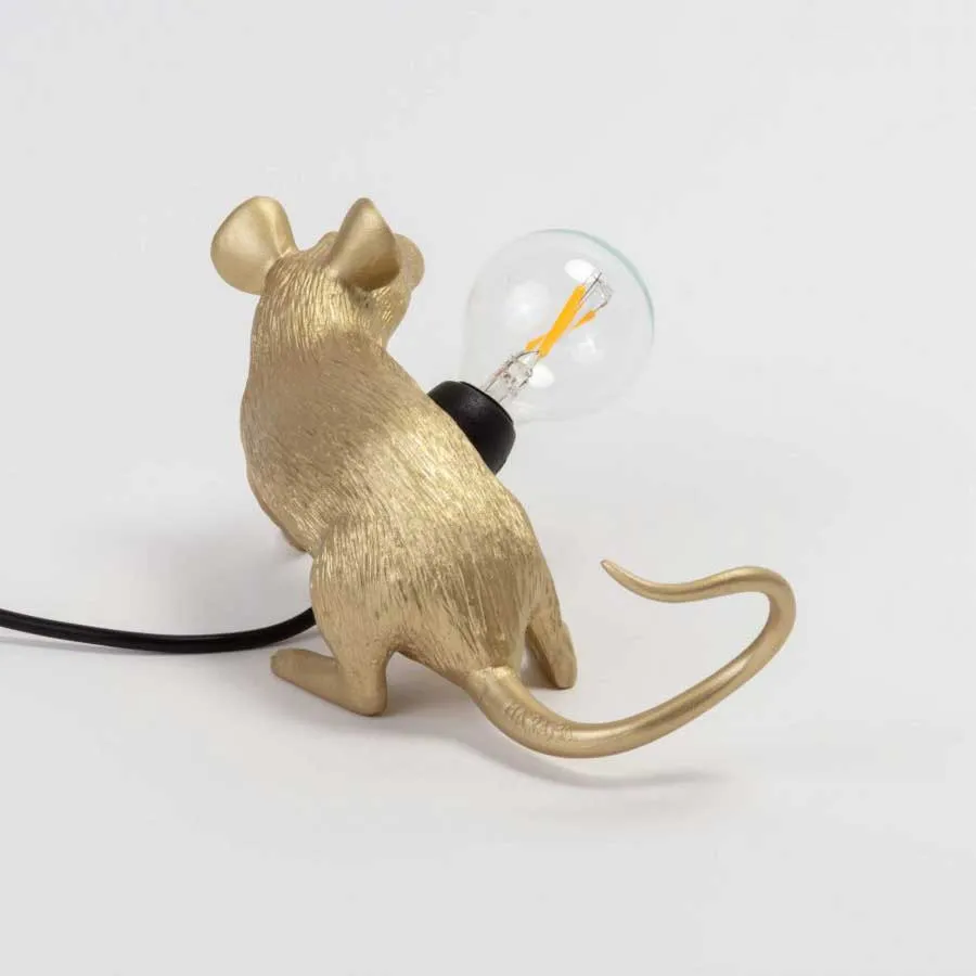Seletti  Lampada da tavolo in resina a forma di topo Mouse - 40W - 3000k Luce Calda