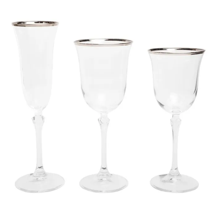Set 36 Calici “Gemma Filo Platino” Feeling