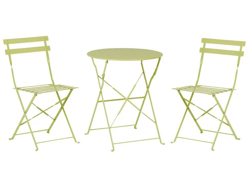 Set bistrot Pieghevole FIORI Metallo Verde lime