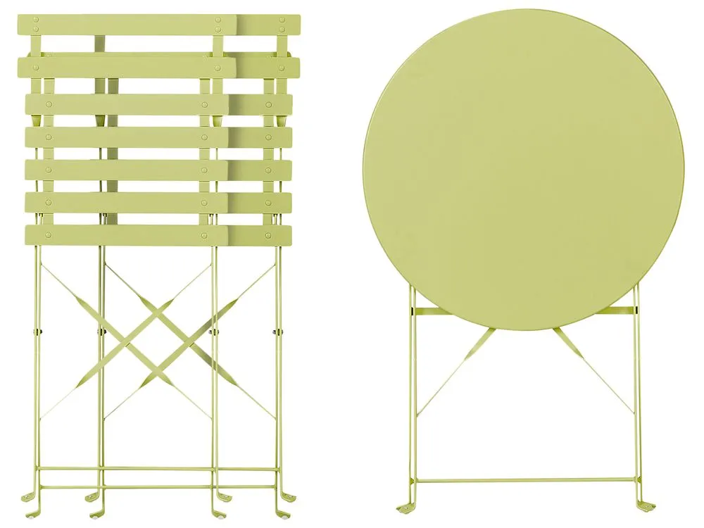 Set bistrot Pieghevole FIORI Metallo Verde lime