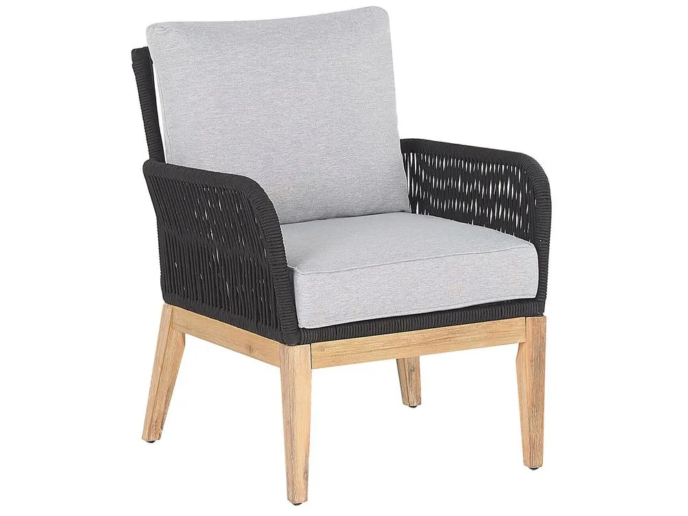 Set da giardino con tavolo 4 posti MERANO Legno d'acacia Grigio
