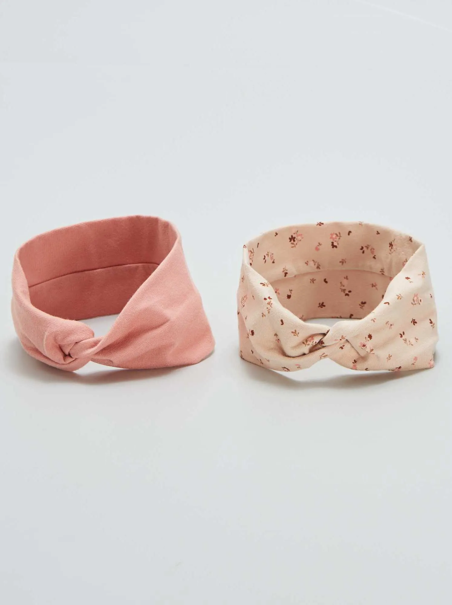 Set di 2 fasce incrociate in maglia - Beige