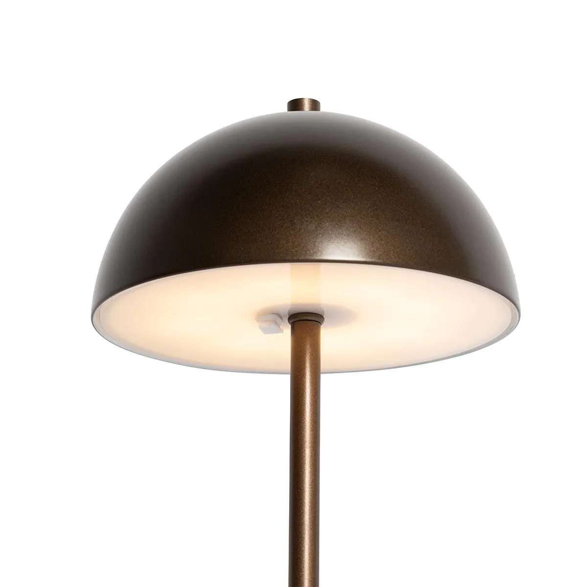 Set di 2 lampade da tavolo per esterni a fungo bronzo scuro ricaricabili - Keira