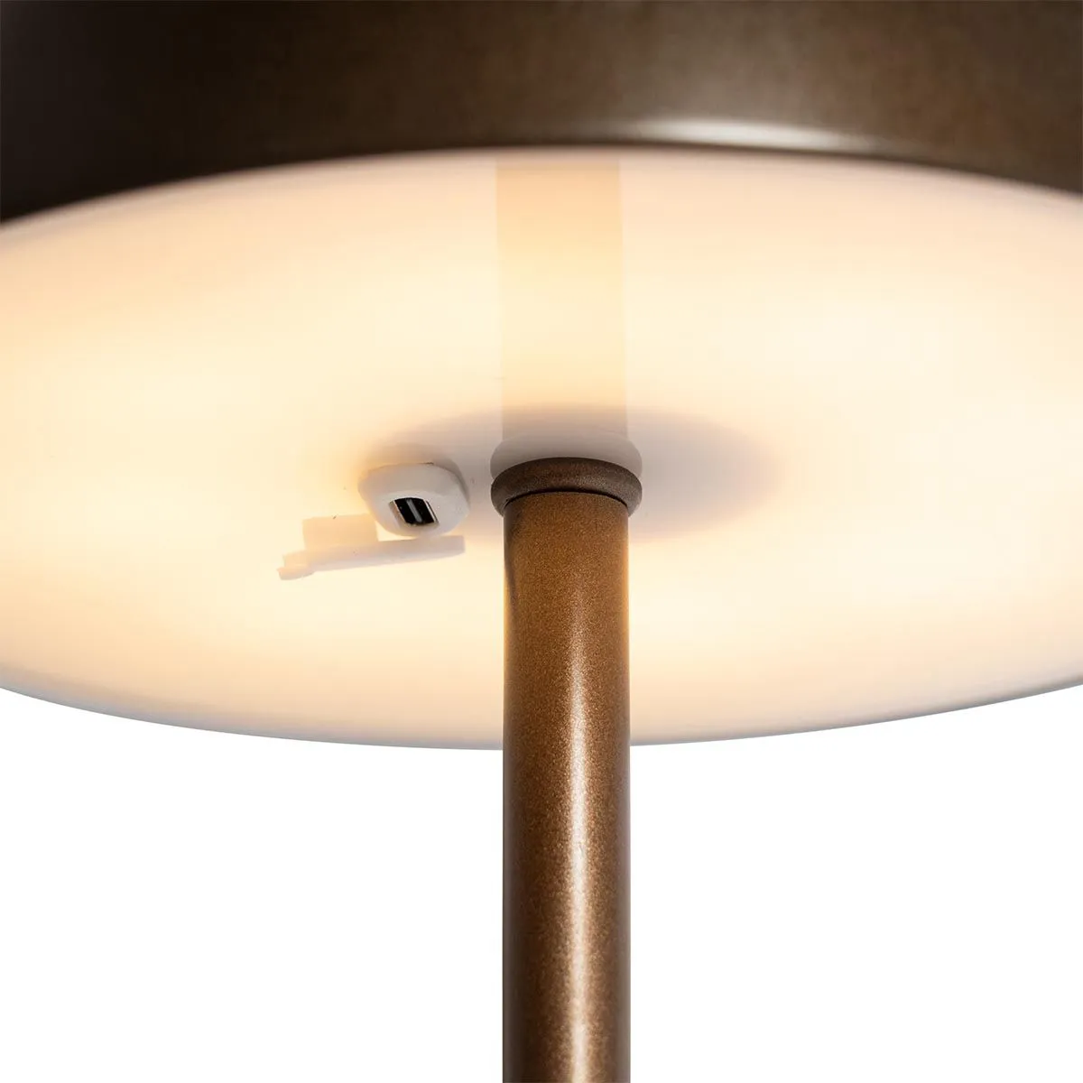 Set di 2 lampade da tavolo per esterni a fungo bronzo scuro ricaricabili - Keira