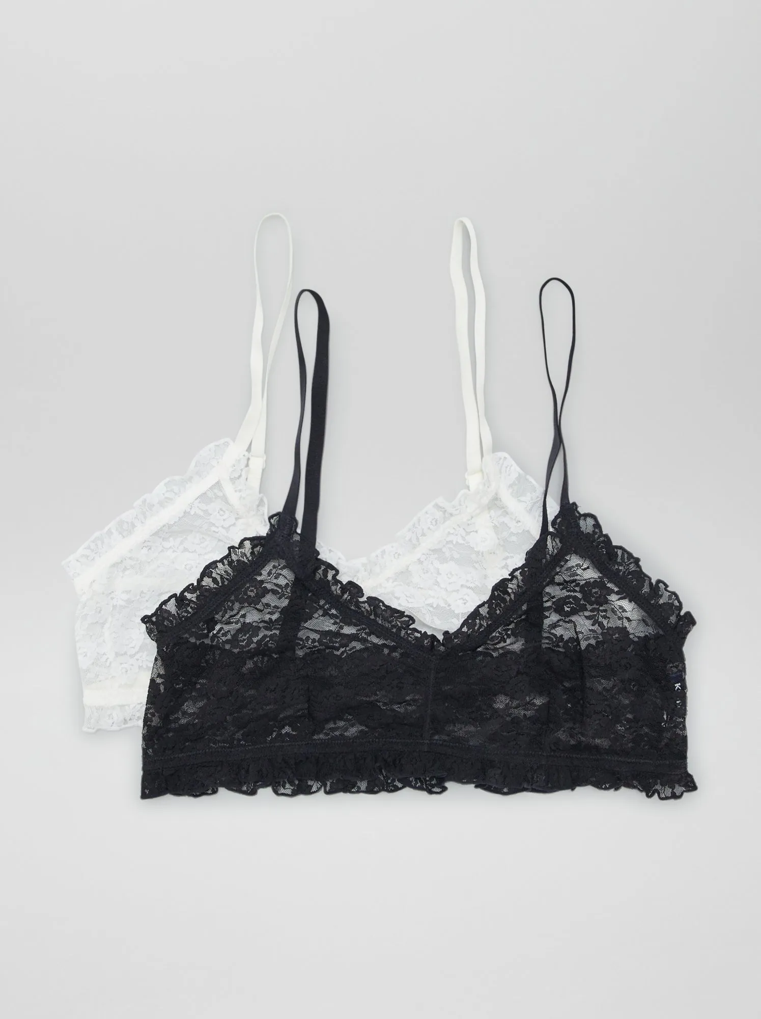 Set di 2 reggiseni sportivi in pizzo - Bianco