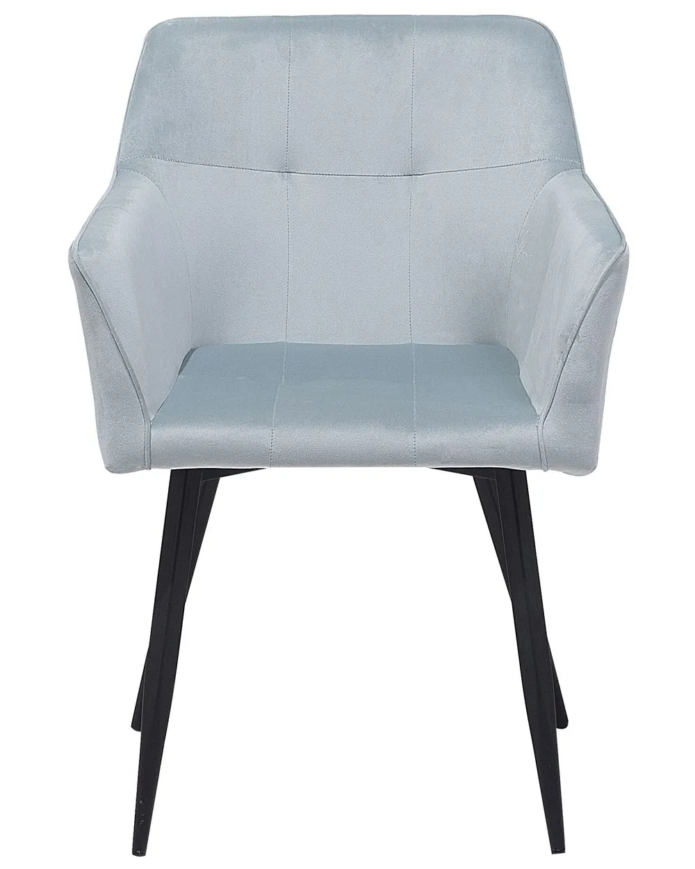Set di 2 sedie da pranzo JASMIN Velluto Grigio chiaro