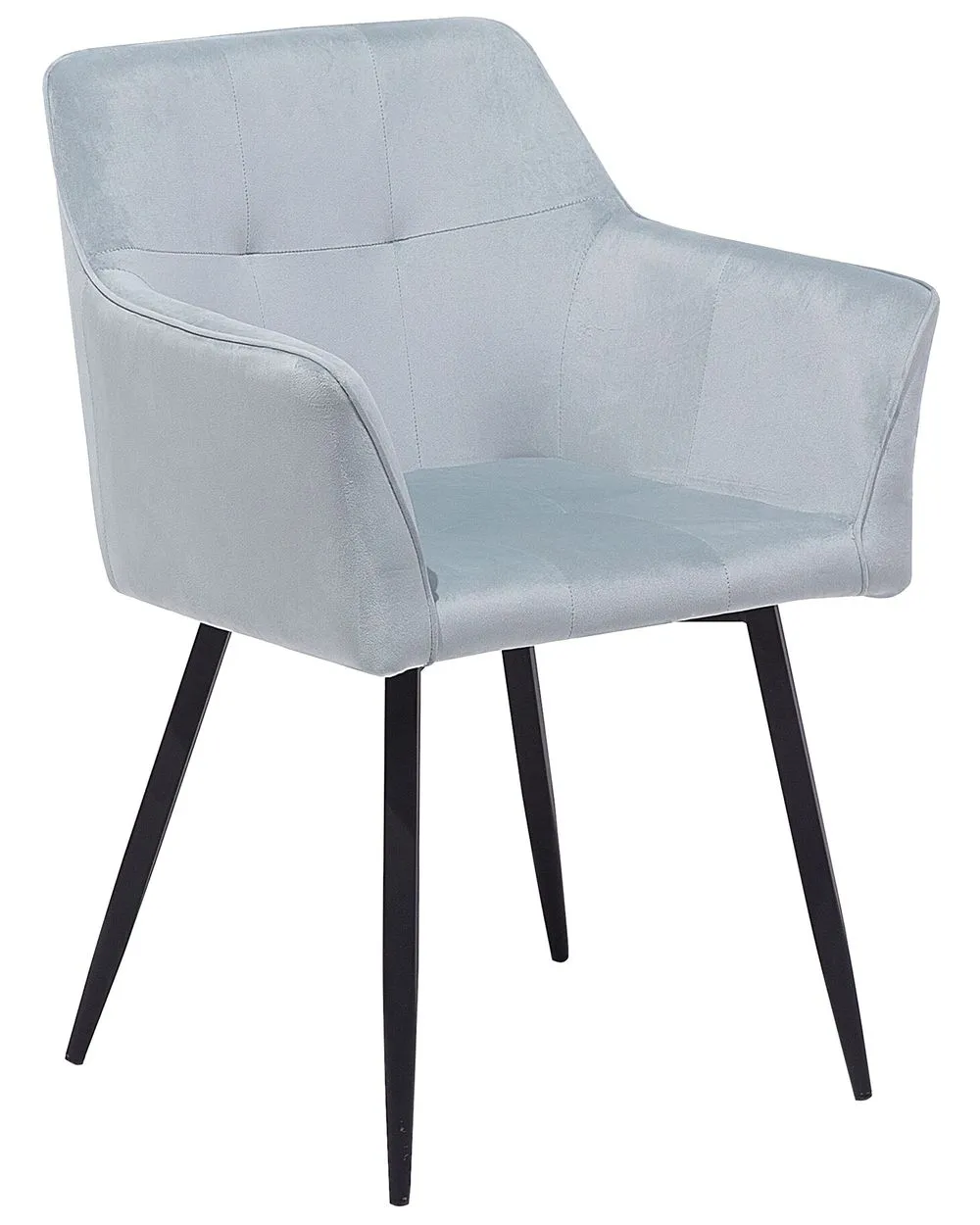 Set di 2 sedie da pranzo JASMIN Velluto Grigio chiaro