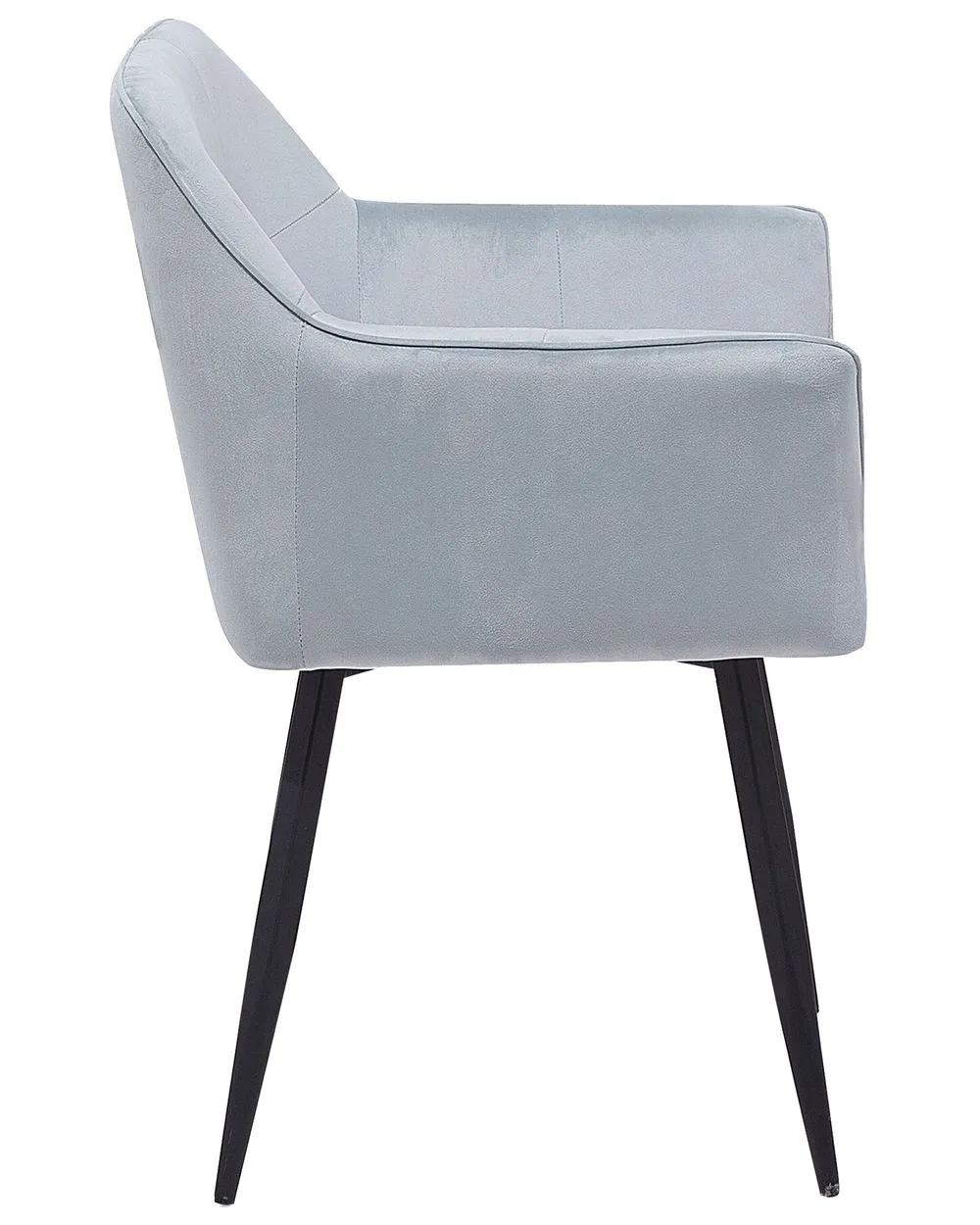 Set di 2 sedie da pranzo JASMIN Velluto Grigio chiaro