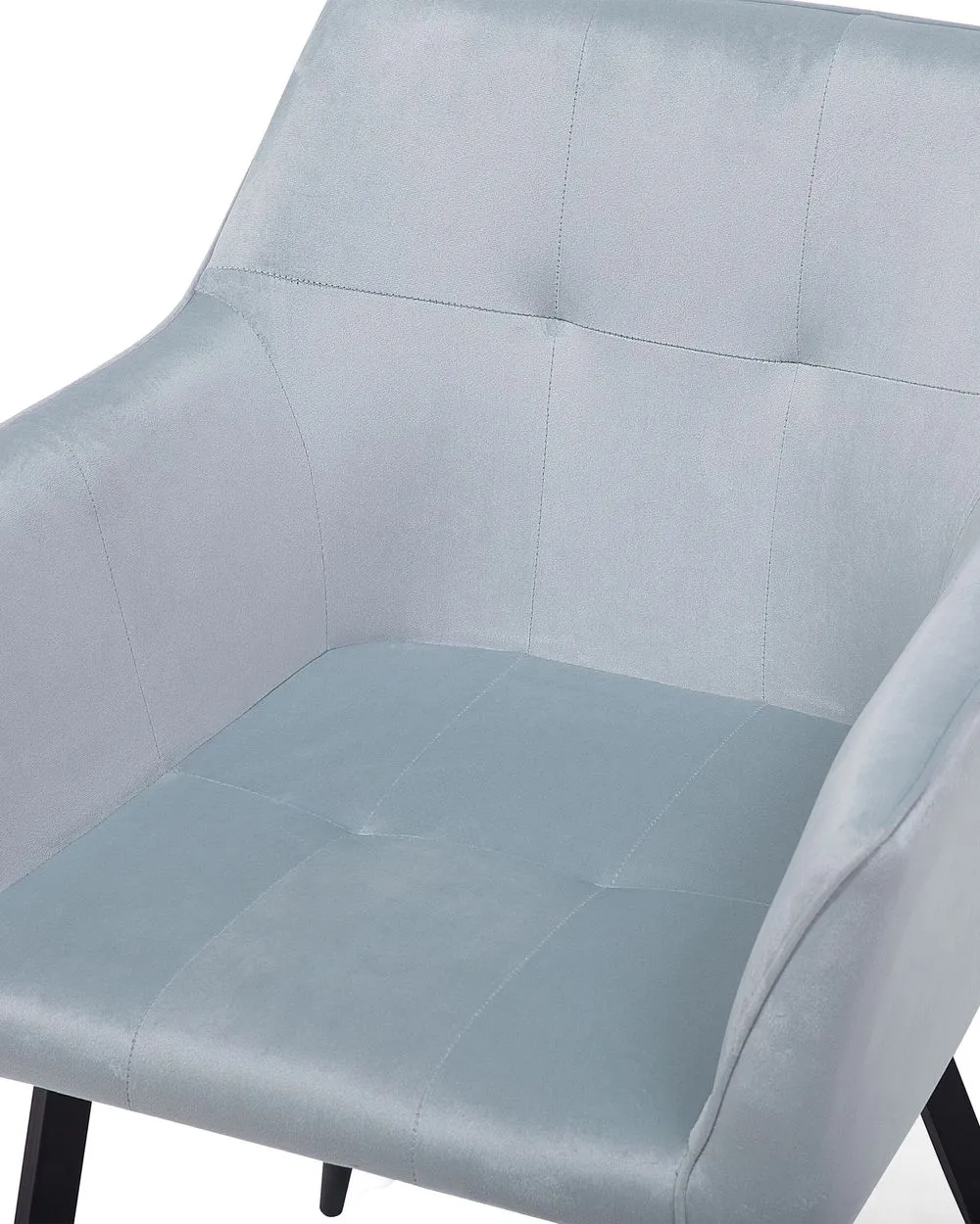 Set di 2 sedie da pranzo JASMIN Velluto Grigio chiaro
