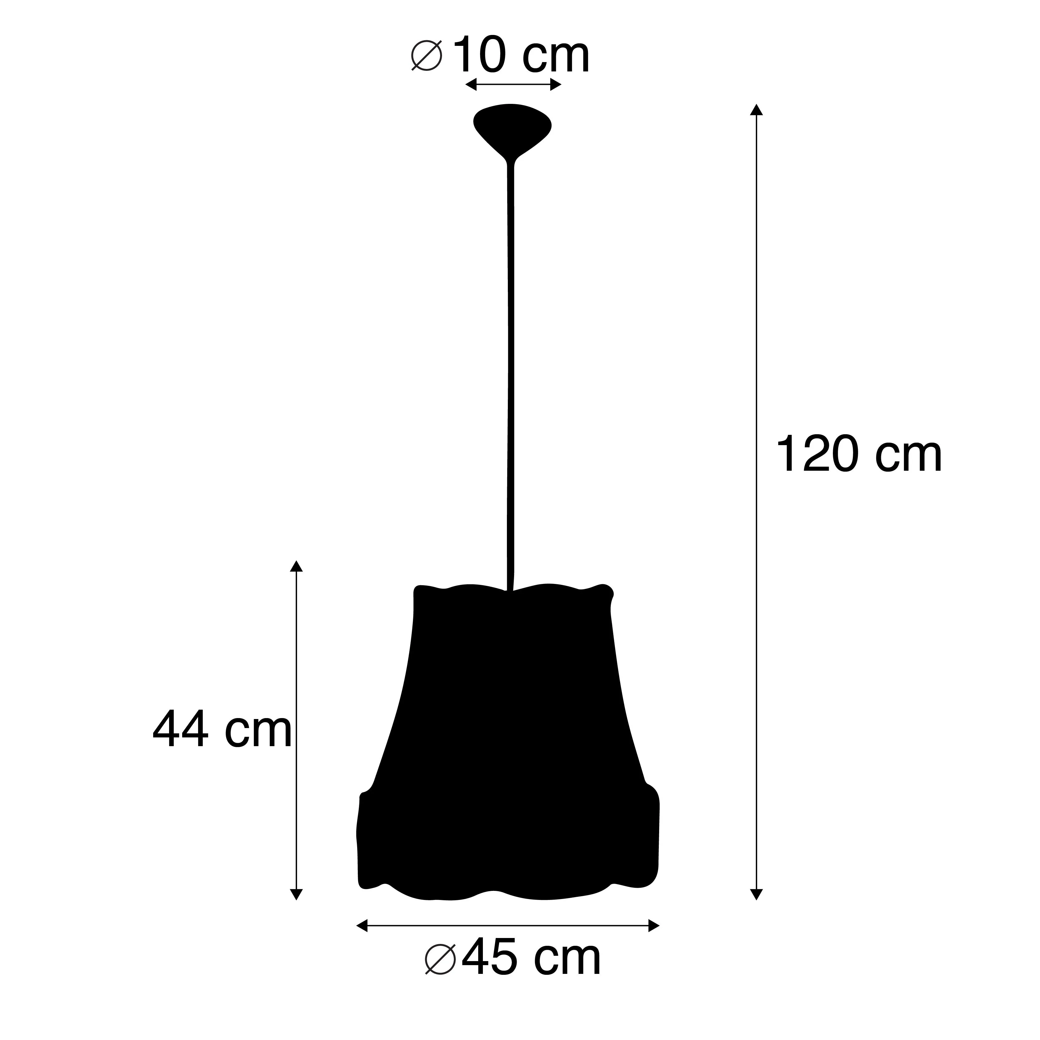 Set di 4 lampade a sospensione retrò colorate 45 cm - Nonna
