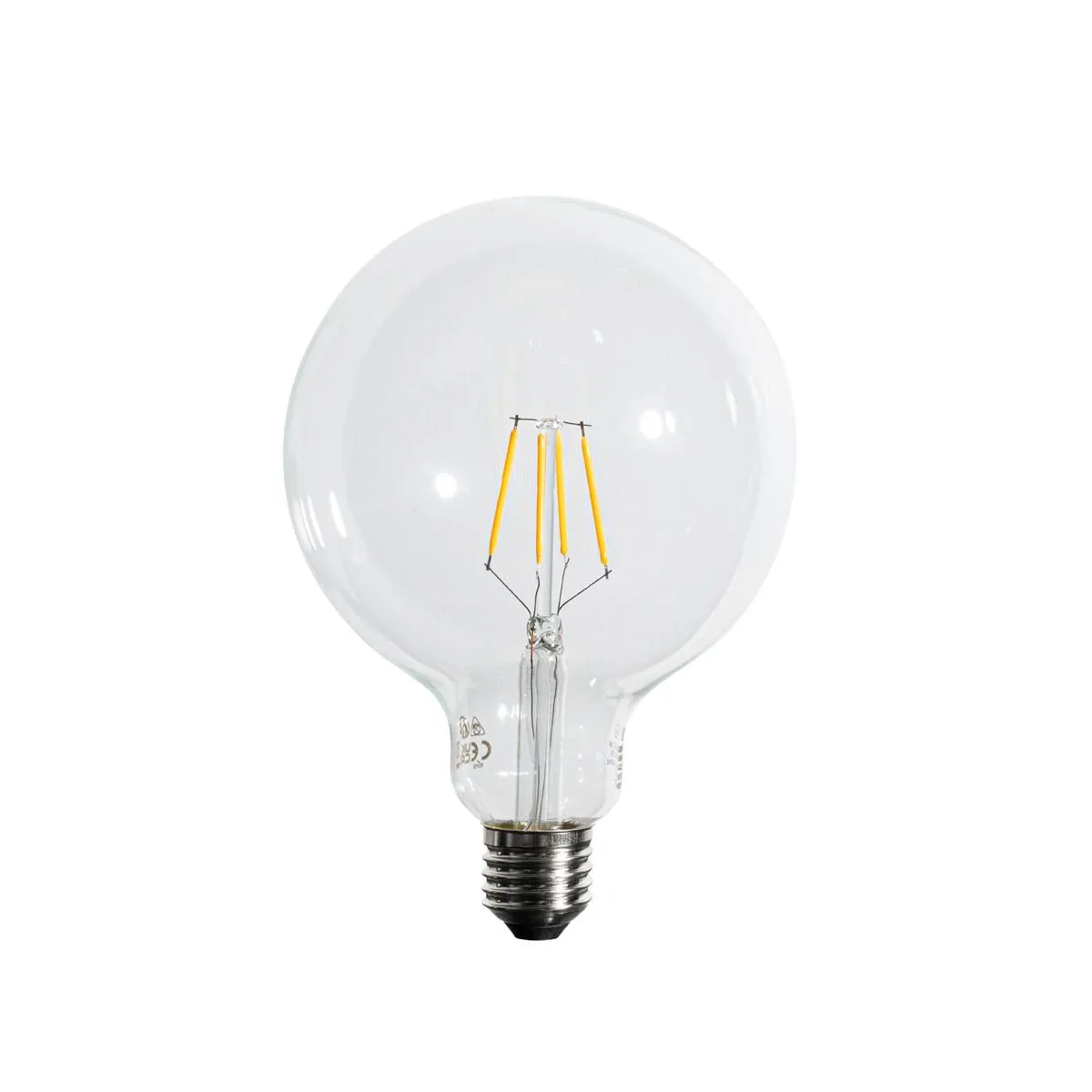 Set di 5 Lampadina LED E27 dimmerabile a filamento spirale G125 5W 450lm 2200K