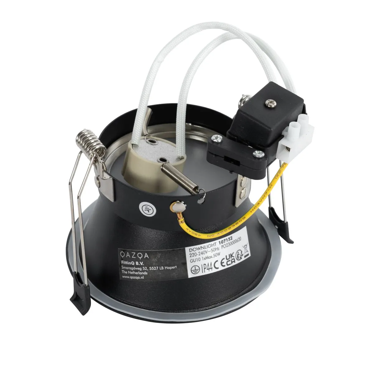 Set di 6 faretti da incasso neri GU10 70 mm IP44 - Dept