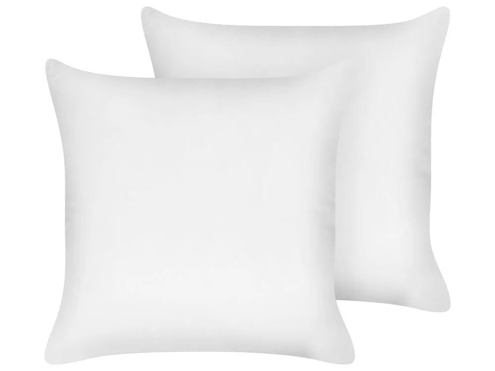 Set of Polyester Bed Low Profile Pillow 80 x 80 cm TRIGLAV