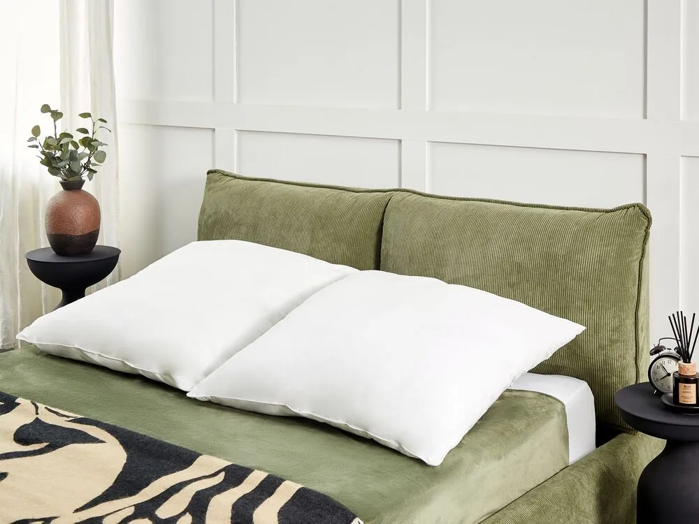 Set of Polyester Bed Low Profile Pillow 80 x 80 cm TRIGLAV