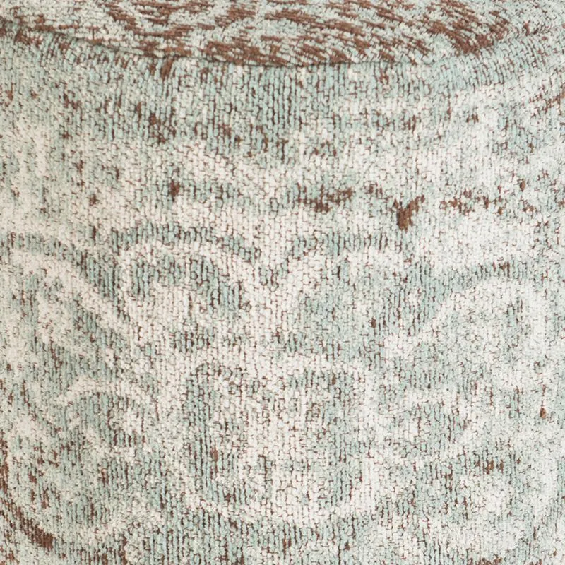 Sgabello rotondo vintage marrone/verde 30x40cm - KANPUR
