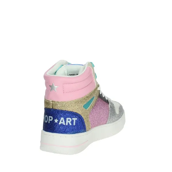 SHOP ART  SNEAKERS ALTA SAG80418 BIANCO/ROSA
