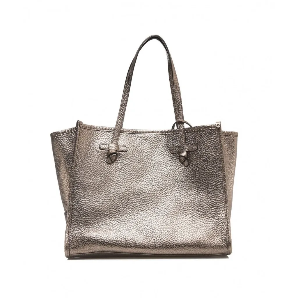 Shopper Marcella in pelle double bubble bronzo