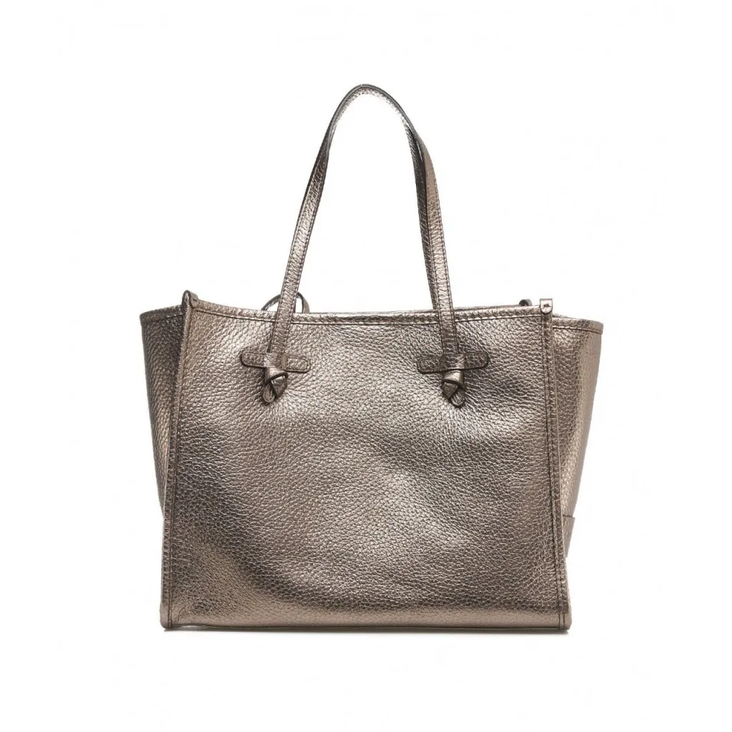 Shopper Marcella in pelle double bubble bronzo