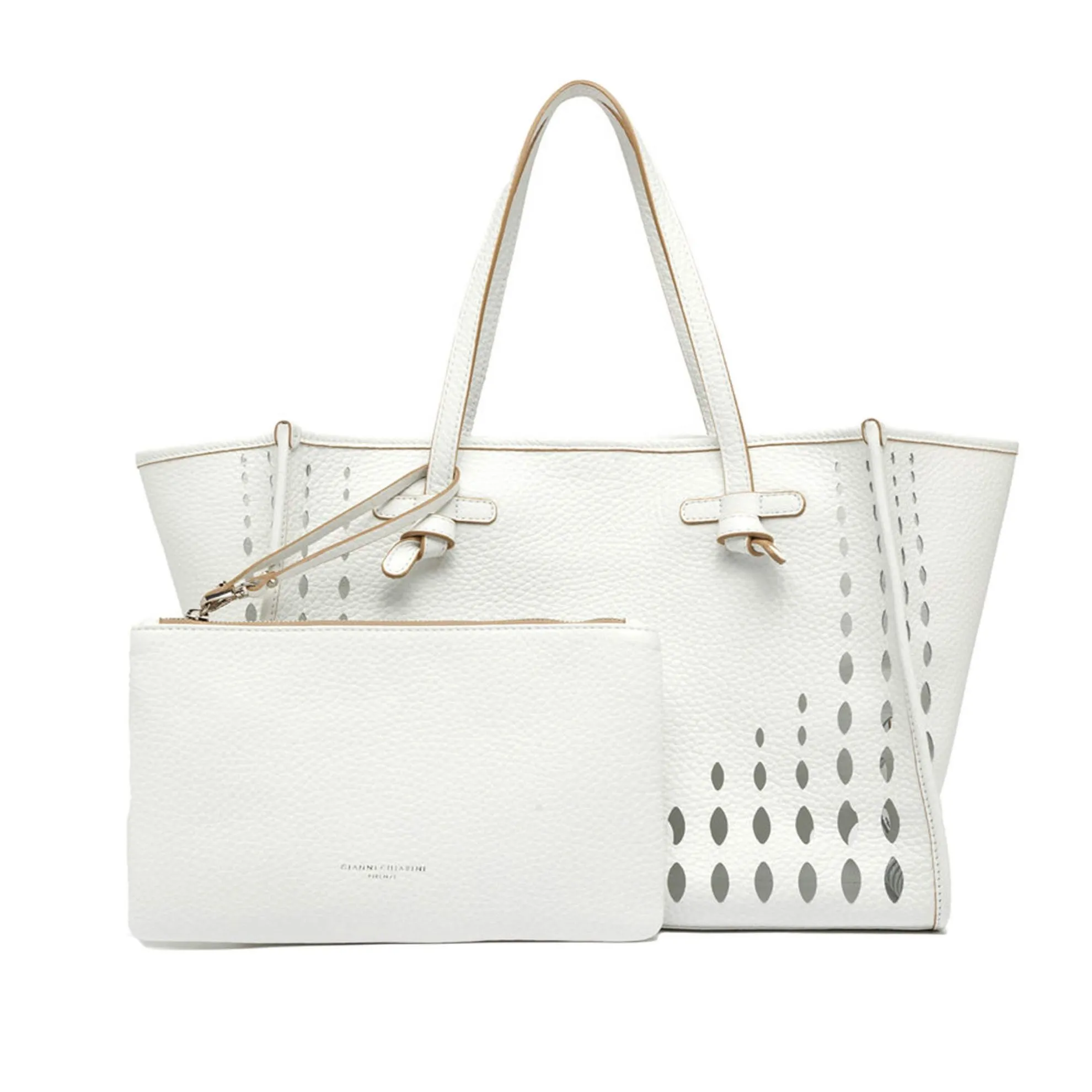 Shopper marcella in pelle forata