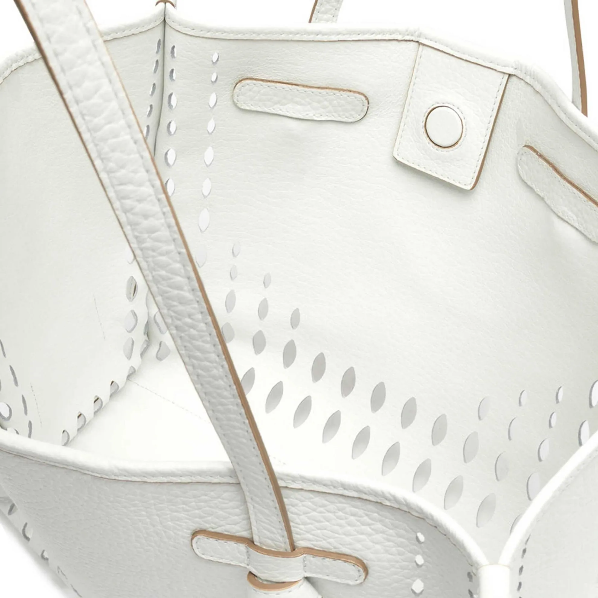 Shopper marcella in pelle forata