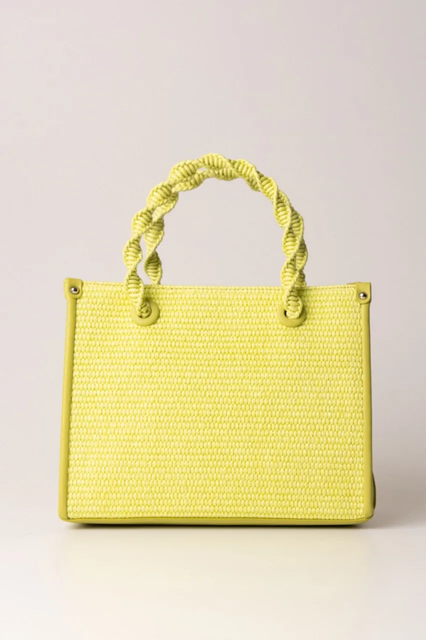 Shopper piccola in canvas Lime