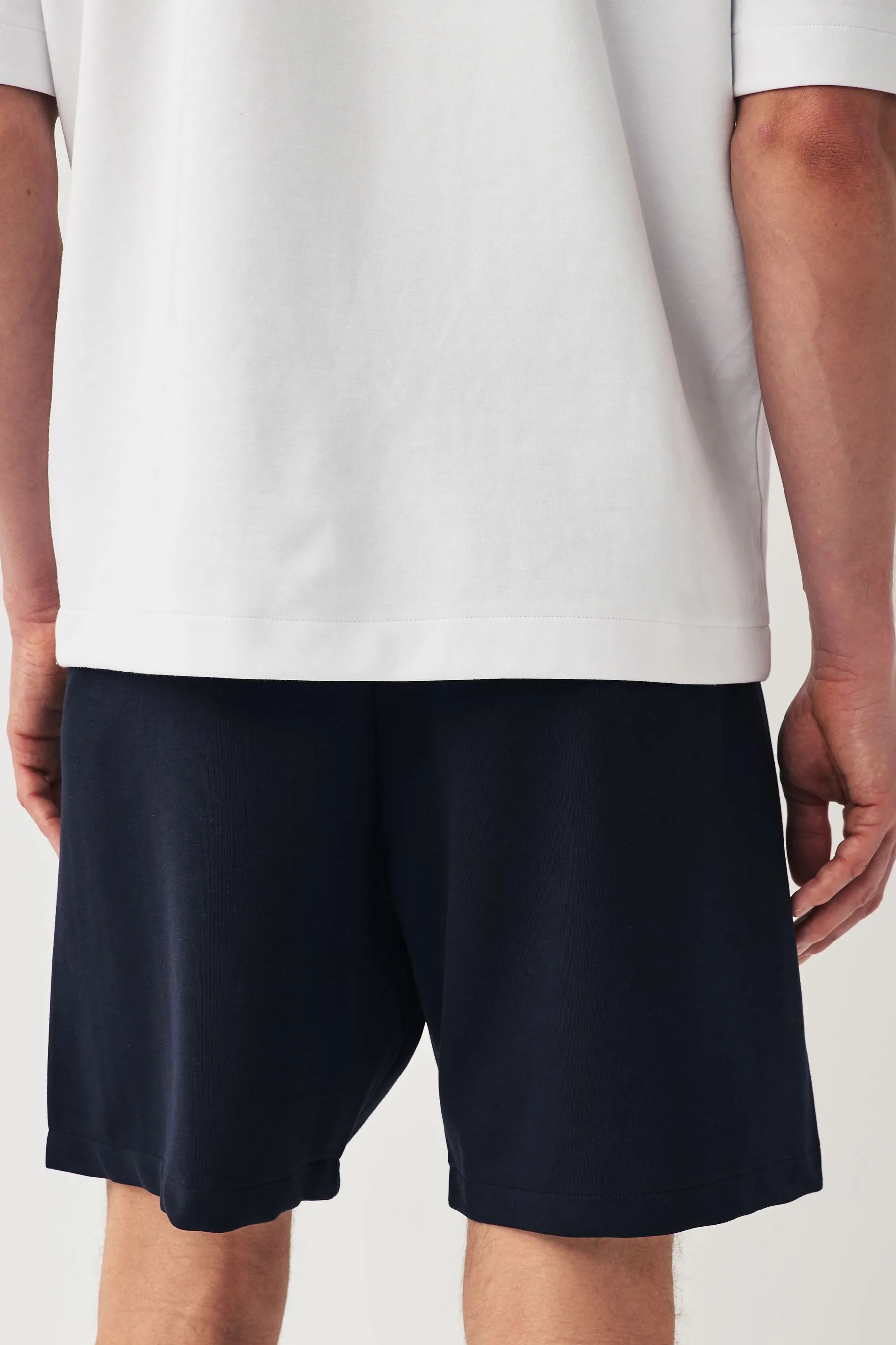 Shorts in jersey con tasche con zip