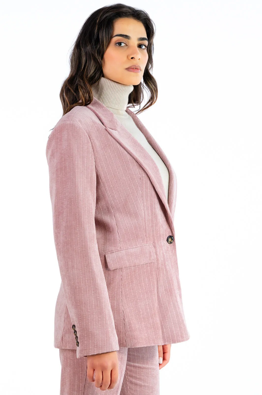  Since're Paris Giacca in velluto rosa monopetto since're paris  