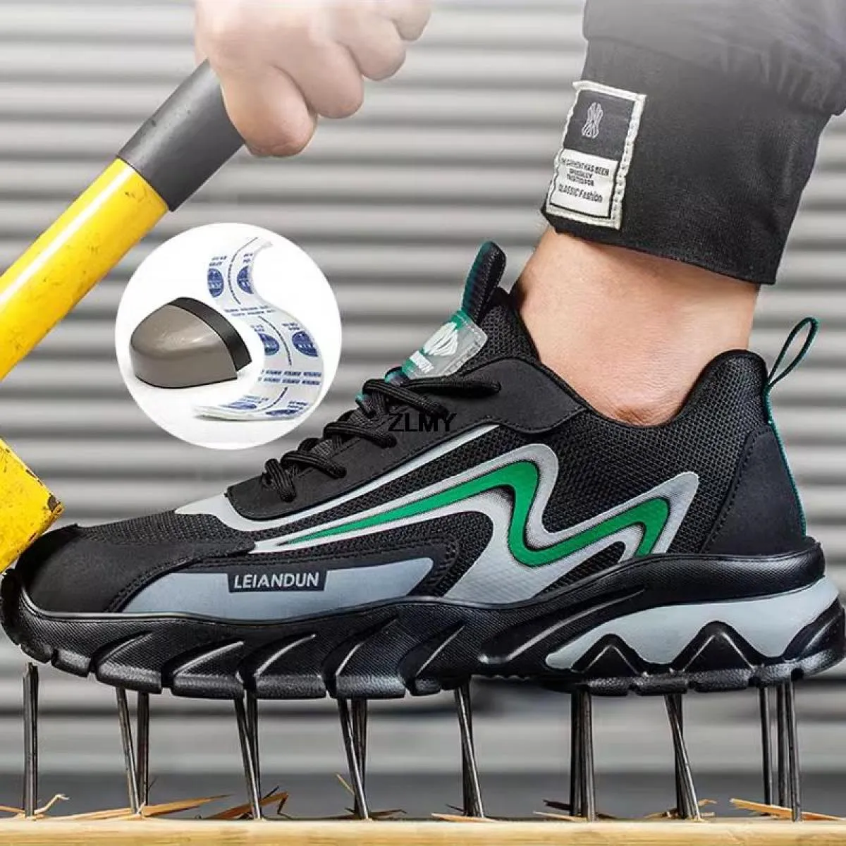 Sneaker con punta in acciaio Scarpe antinfortunistiche da uomo Stivali da lavoro antiforatura Scarpe da lavoro protettive antisf