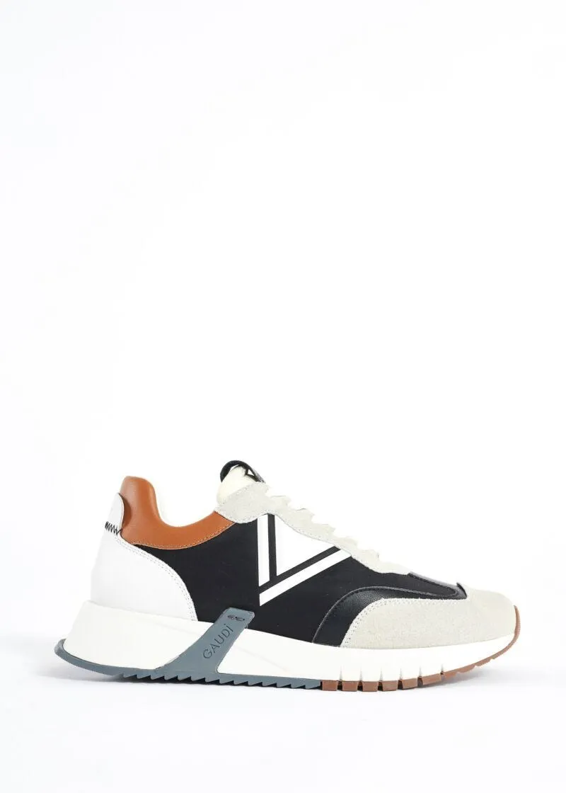 Sneaker running in pelle e suede