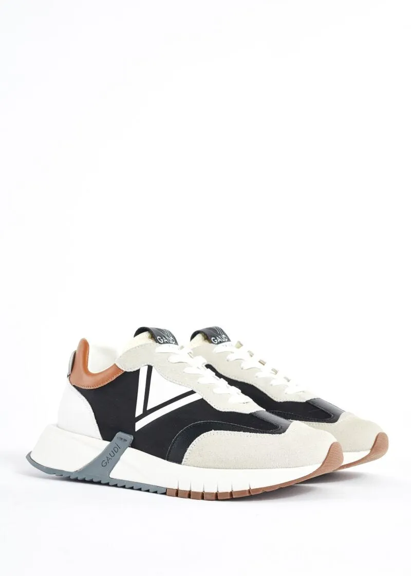 Sneaker running in pelle e suede