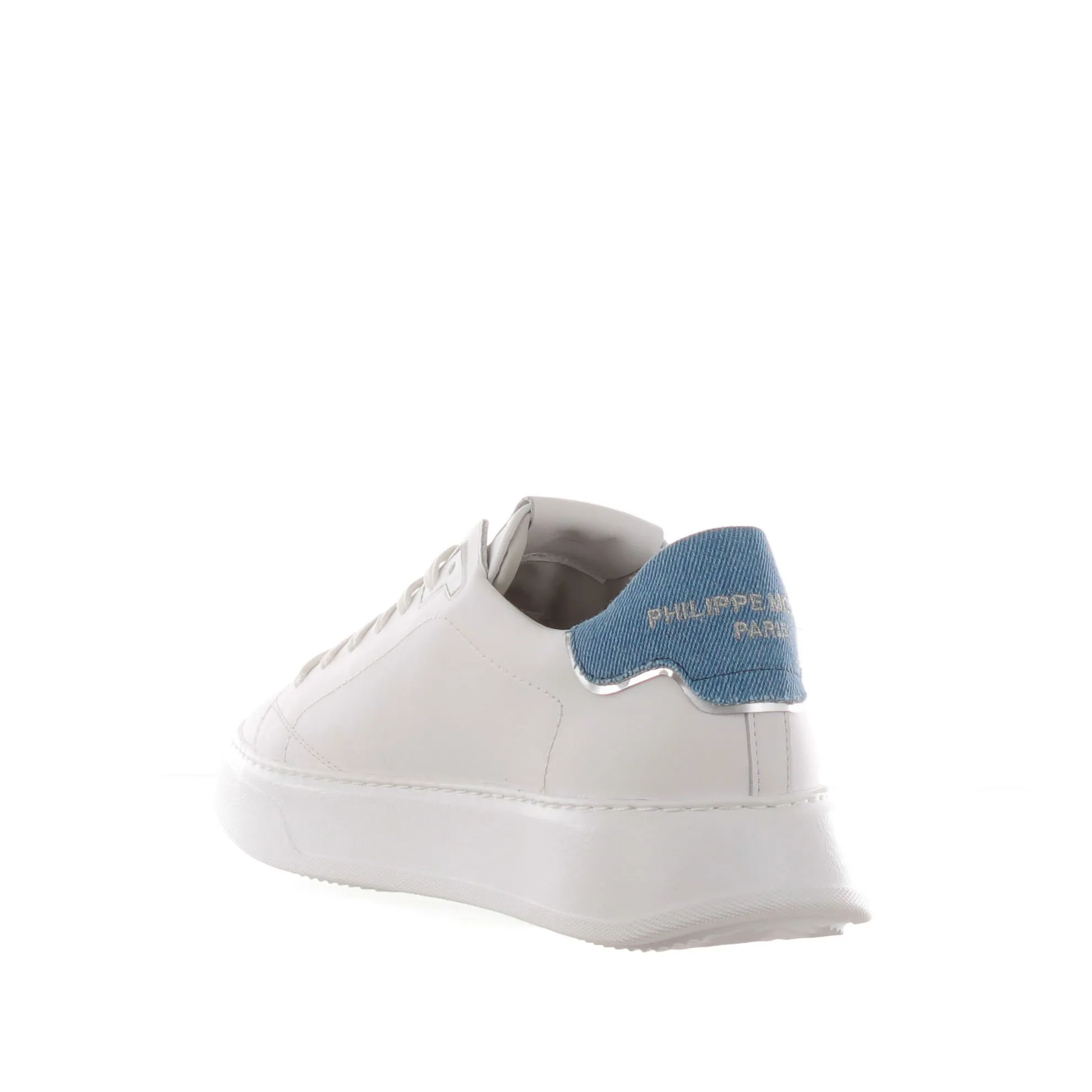 Sneaker temple low in pelle