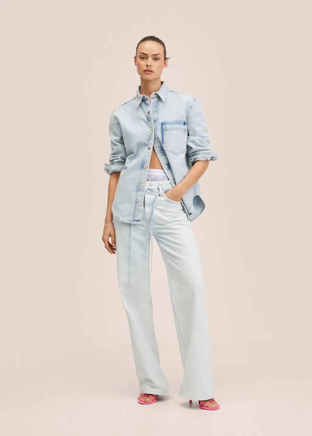 Sovracamicia denim oversize