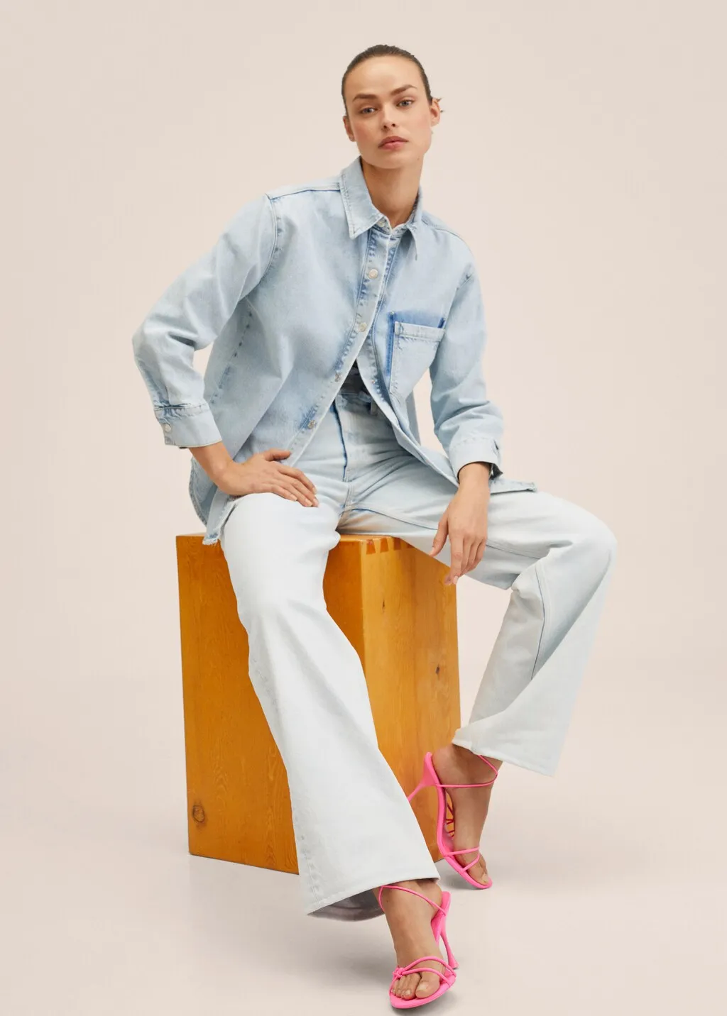 Sovracamicia denim oversize