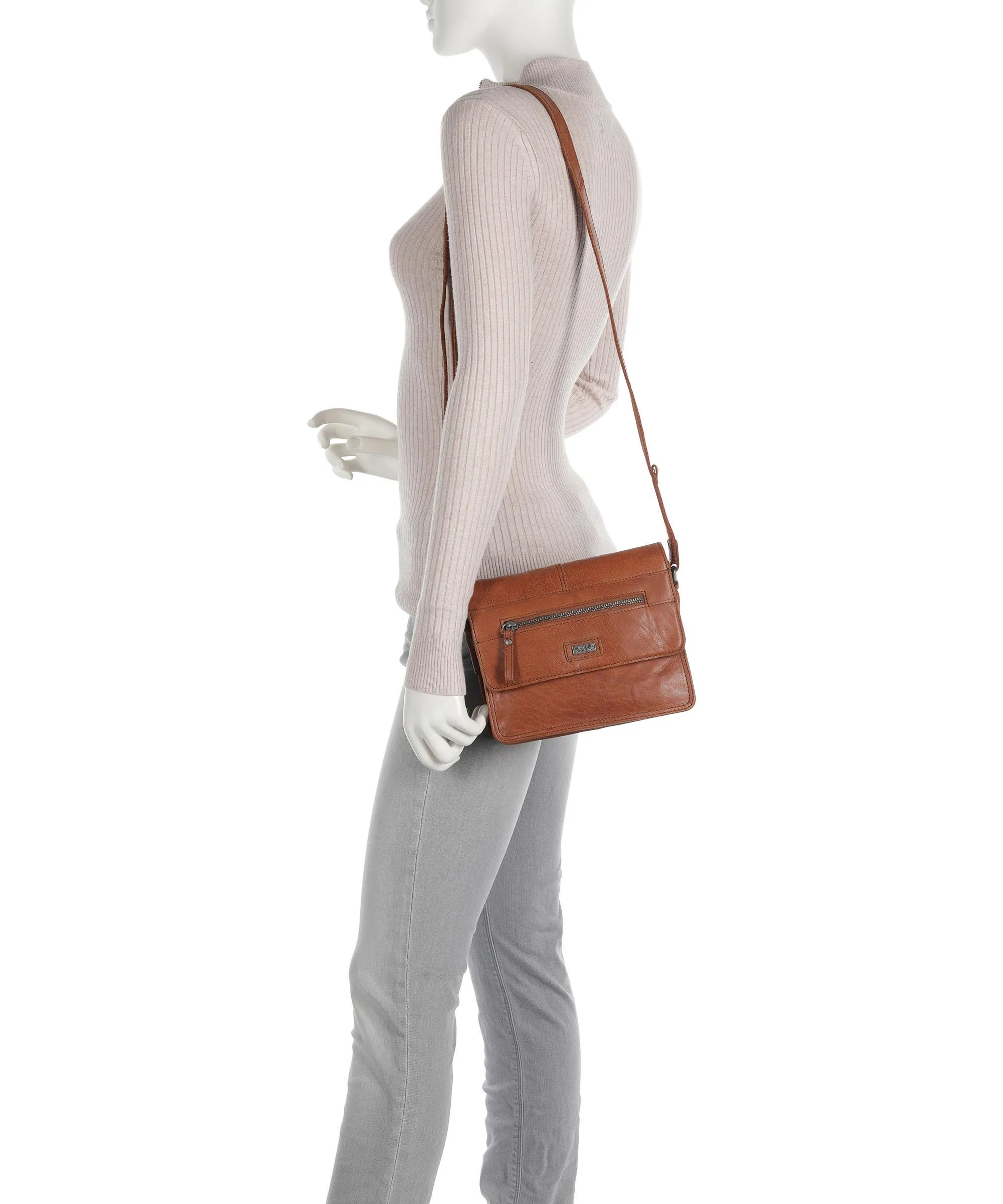  Spikes & Sparrow Bronco Borsa a tracolla pelle cognac  