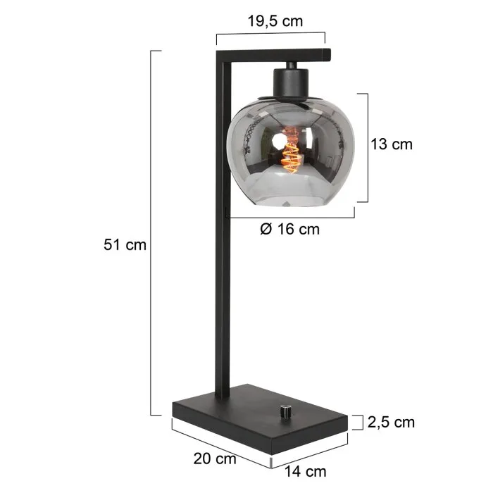 Steinhauer Lotus Lampada da tavolo, 1-Luce