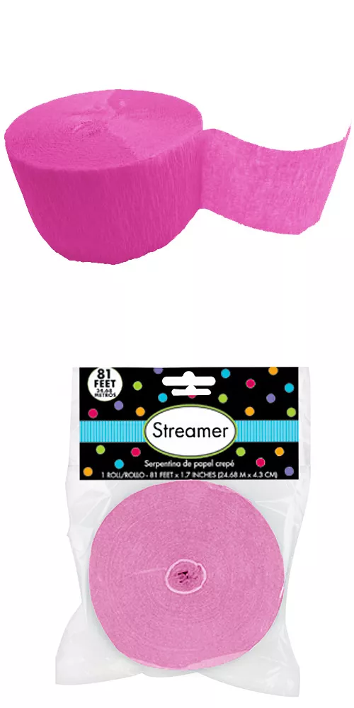 Stelle filanti in crepe rosa 24m