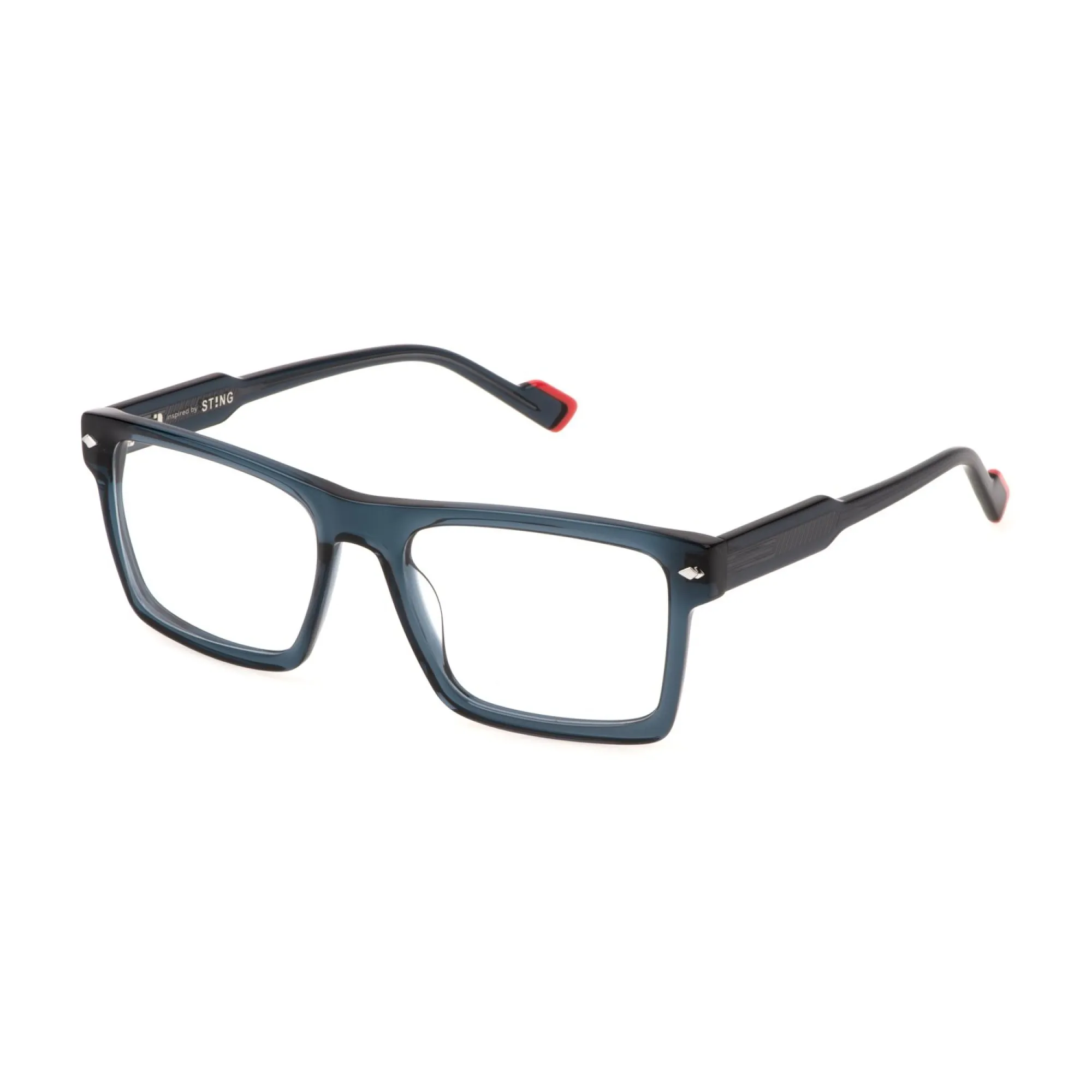   Sting VST504 - 06SB Blu Trasparente Lucido | Occhiale Da Vista Uomo 