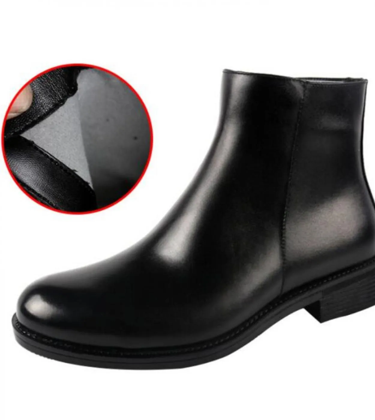 Stivali da uomo di grandi dimensioni Scarpe di lana firmate con cerniera in vera pelle Uomo Mantieni caldo stivale Abito maschil