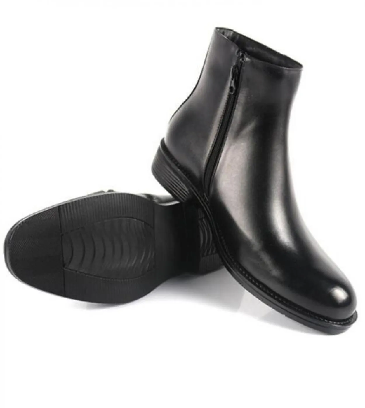 Stivali da uomo di grandi dimensioni Scarpe di lana firmate con cerniera in vera pelle Uomo Mantieni caldo stivale Abito maschil