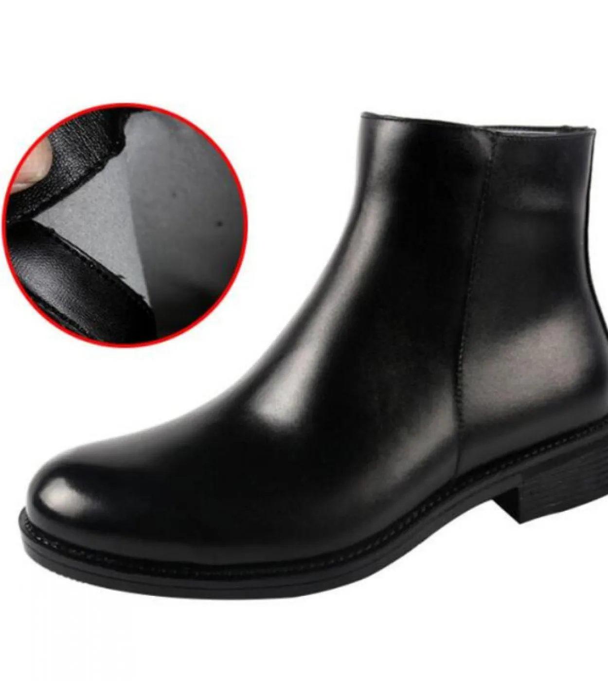 Stivali da uomo di grandi dimensioni Scarpe di lana firmate con cerniera in vera pelle Uomo Mantieni caldo stivale Abito maschil