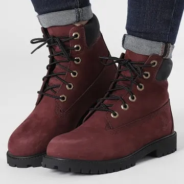Stivali Premium da donna 6 pollici impermeabili A64A1 Borgogna Nubuck